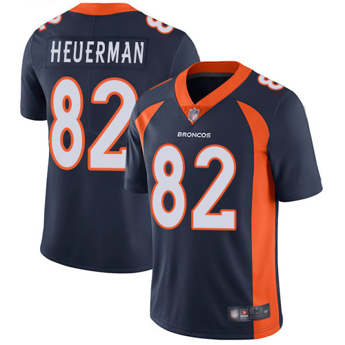 Men Denver Broncos #82 Jeff Heuerman Navy Blue Alternate Vapor Untouchable Limited Player Football NFL Jersey